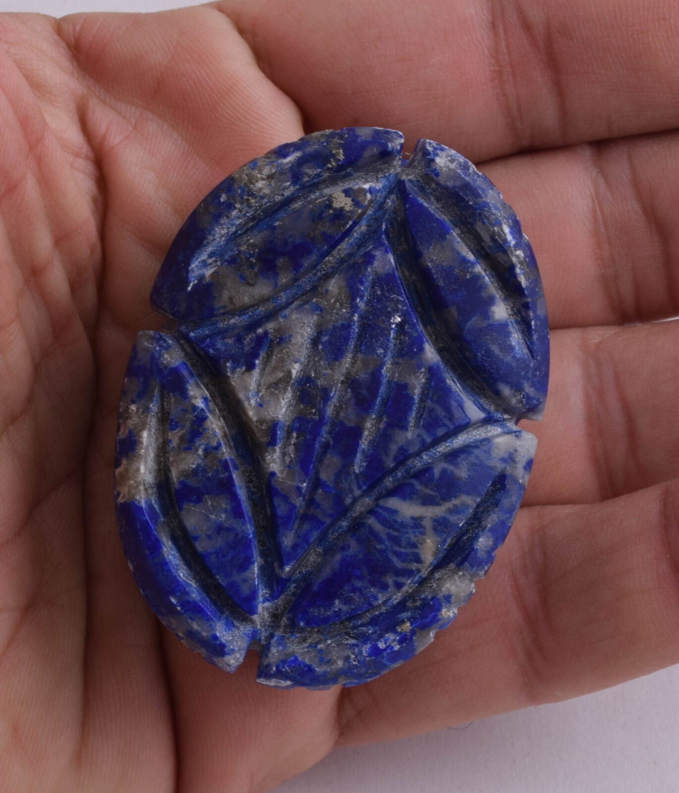 Egyptian Scarab-Carved Egyptian Lapis Lazuli Scarab- 2.3" /  124 gram