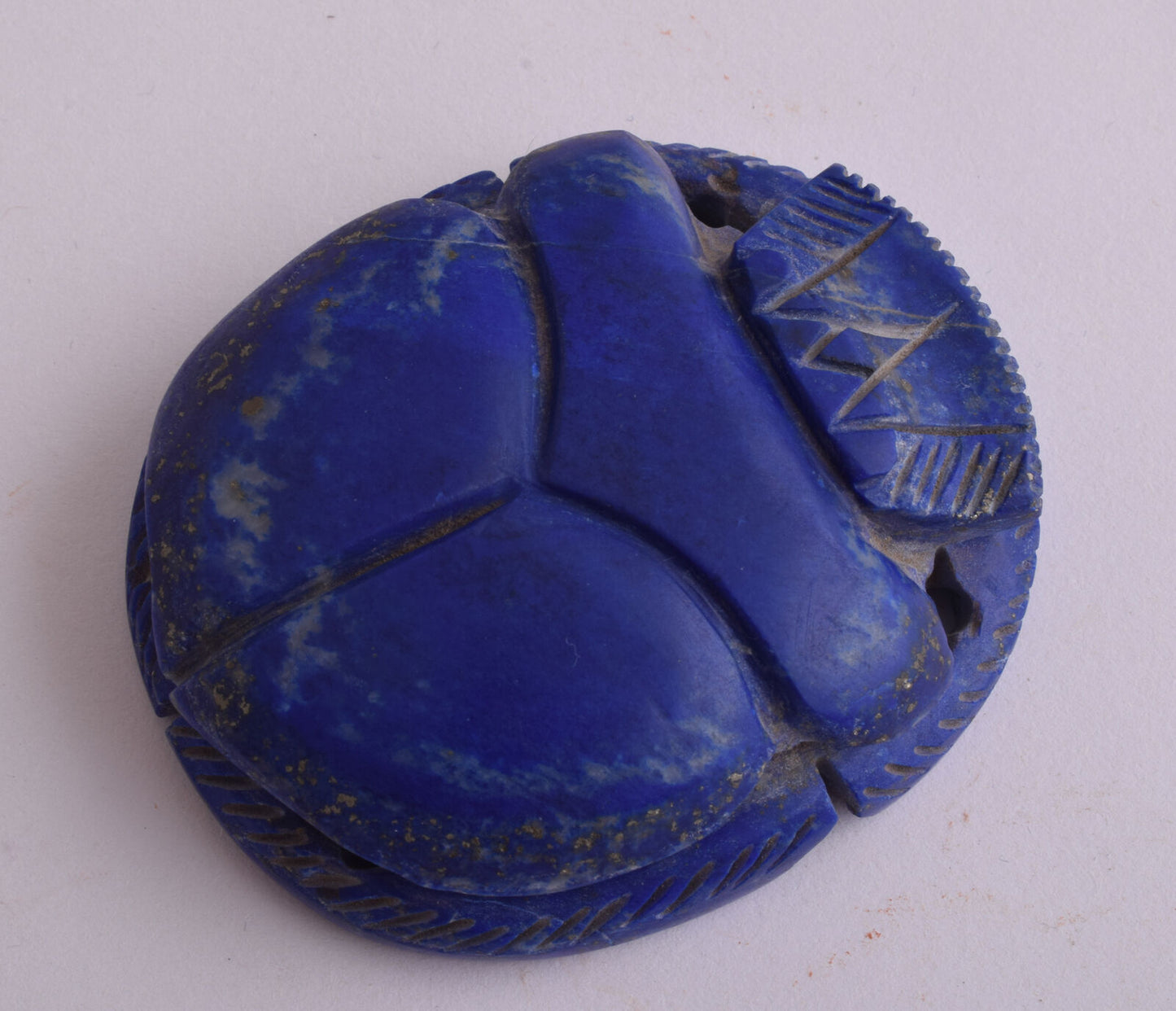 Egyptian Scarab-Carved Egyptian Lapis Lazuli Scarab- 2.3" /  91 gram