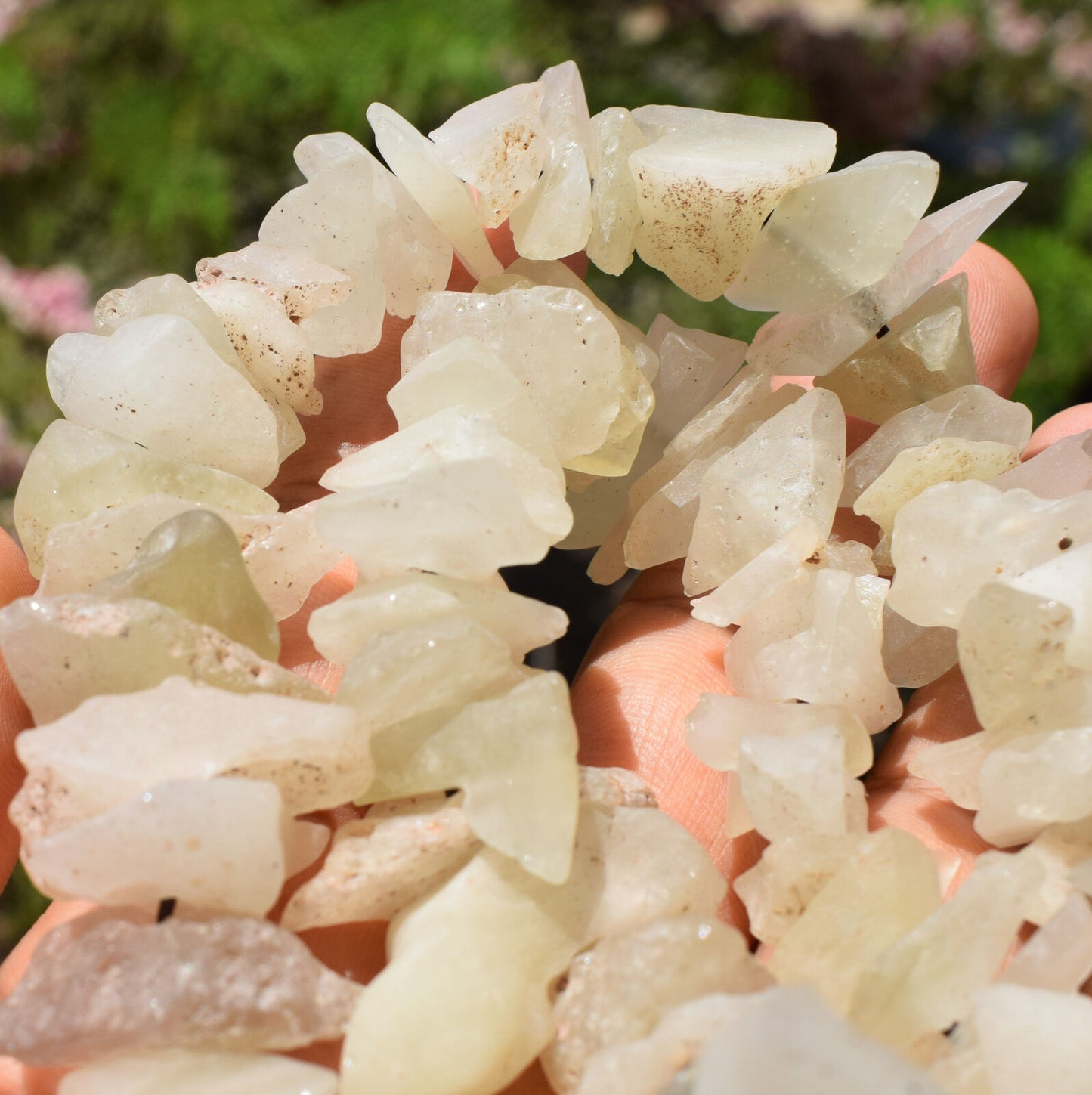 Libyan Desert glass Necklace, rough desert glass from asteroid impact-183 grams