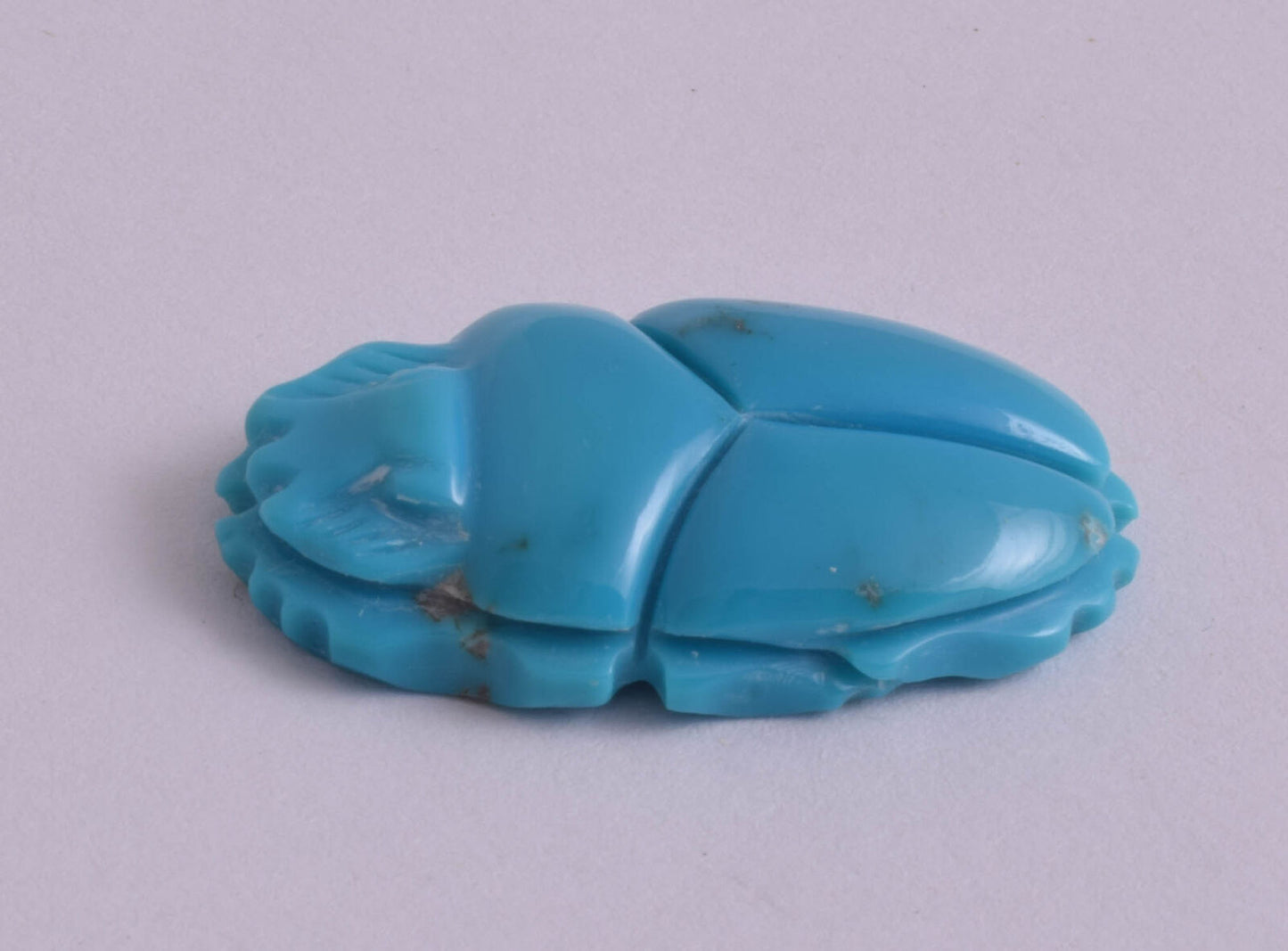 5 Egyptian Scarab-Hand Carved Turquoise Scarab Beetle- 198 Carat