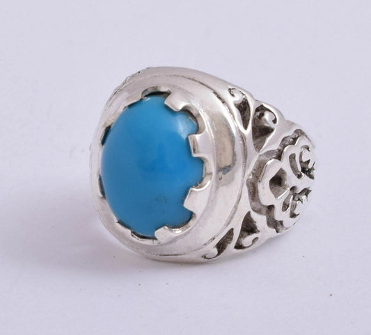 Egyptian Turquoise Sterling silver Men Ring-Middle Eastern