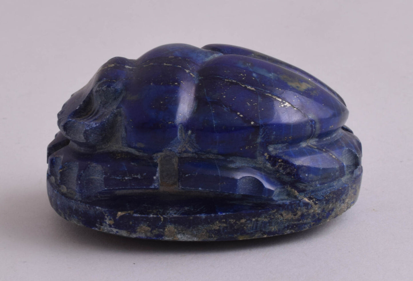 Egyptian Scarab-Carved Egyptian Lapis Lazuli Scarab- 2.3" /  143 gram