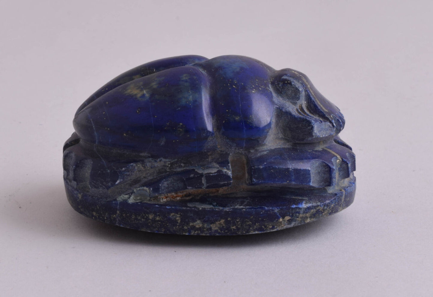 Egyptian Scarab-Carved Egyptian Lapis Lazuli Scarab- 2.3" /  143 gram