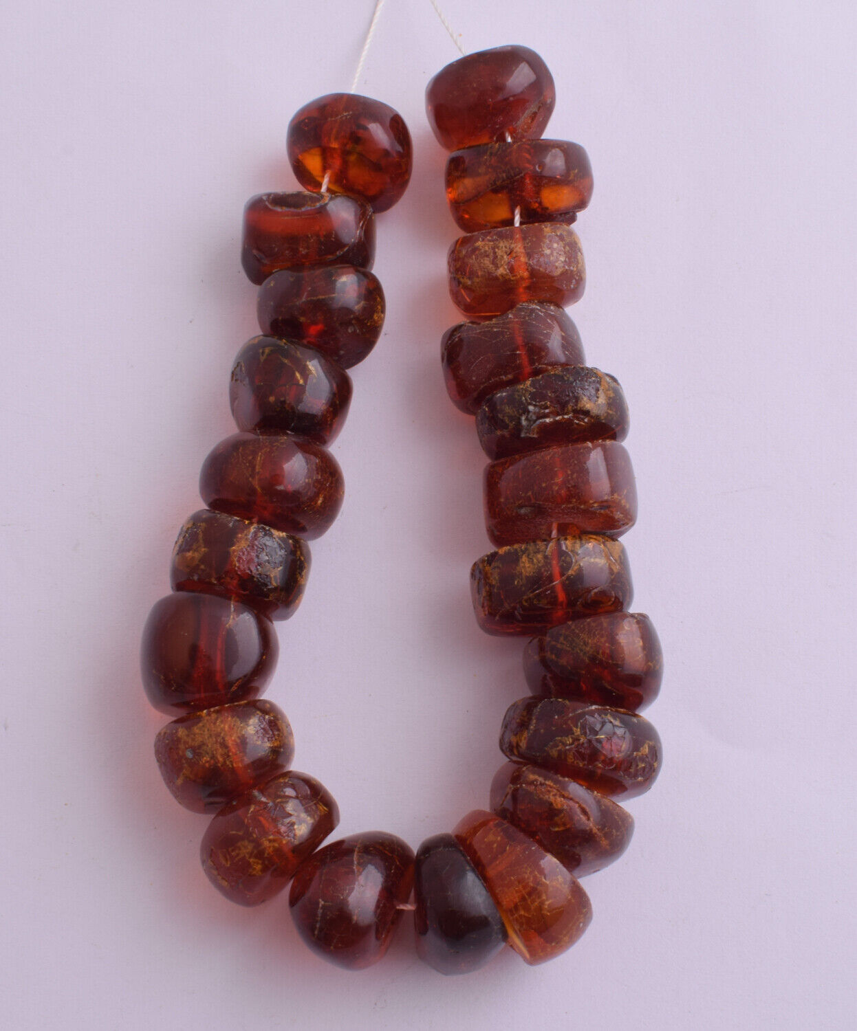 Vintage Natural genuine moroccan berber amber beads-49 gram