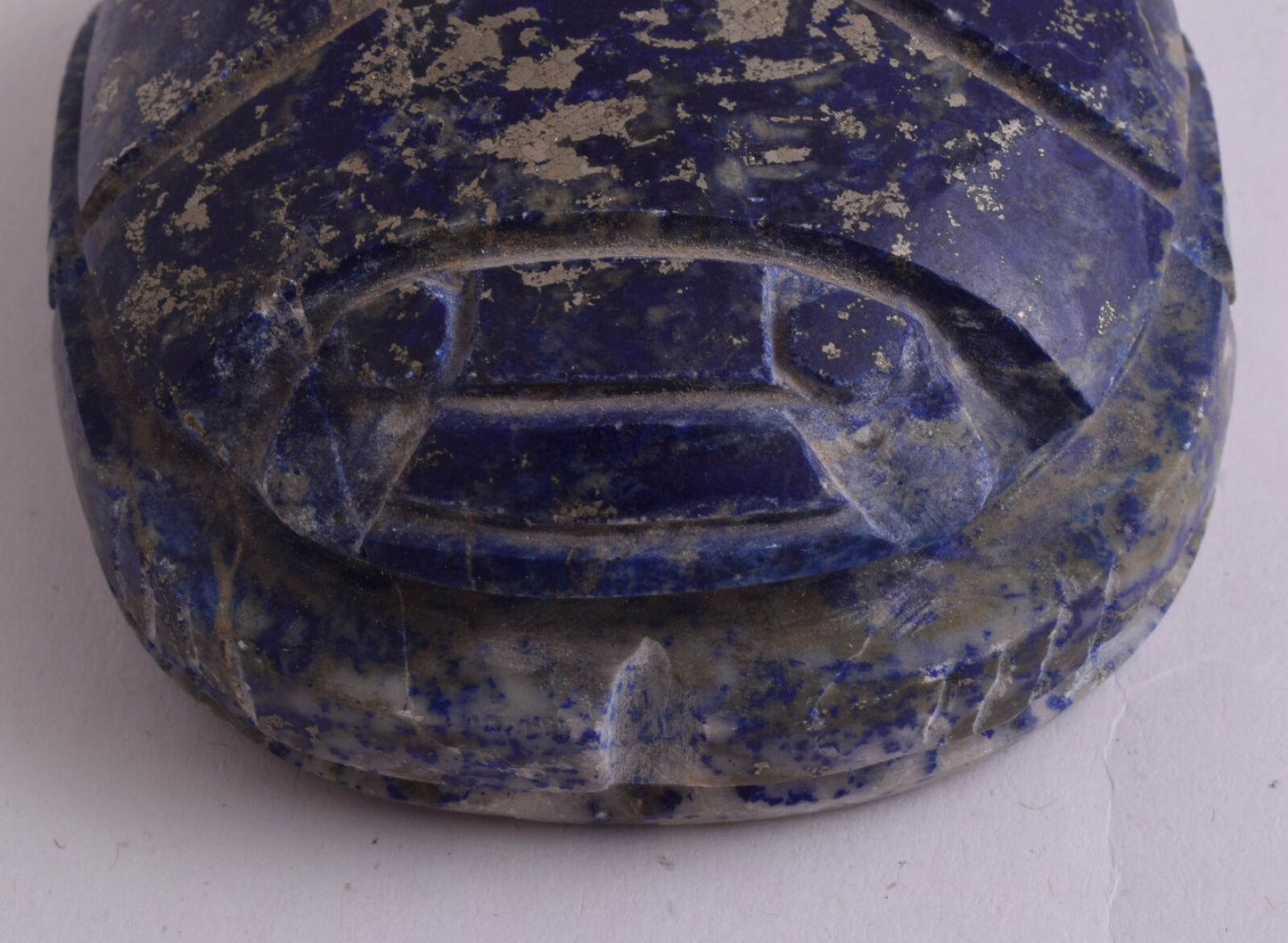 Egyptian Scarab-Carved Egyptian Lapis Lazuli Scarab- 3.4" /  379 gram