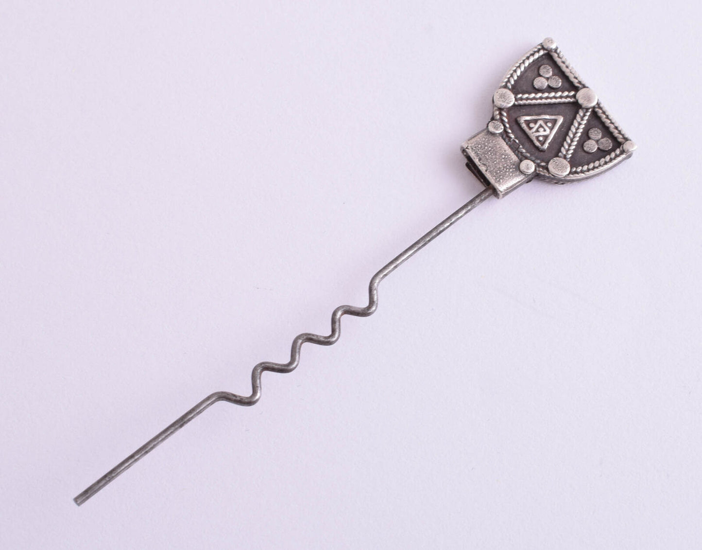 Handcrafted Azza Fahmy sterling silver Arabic Head Pin , Hair Pin, Stick Pin