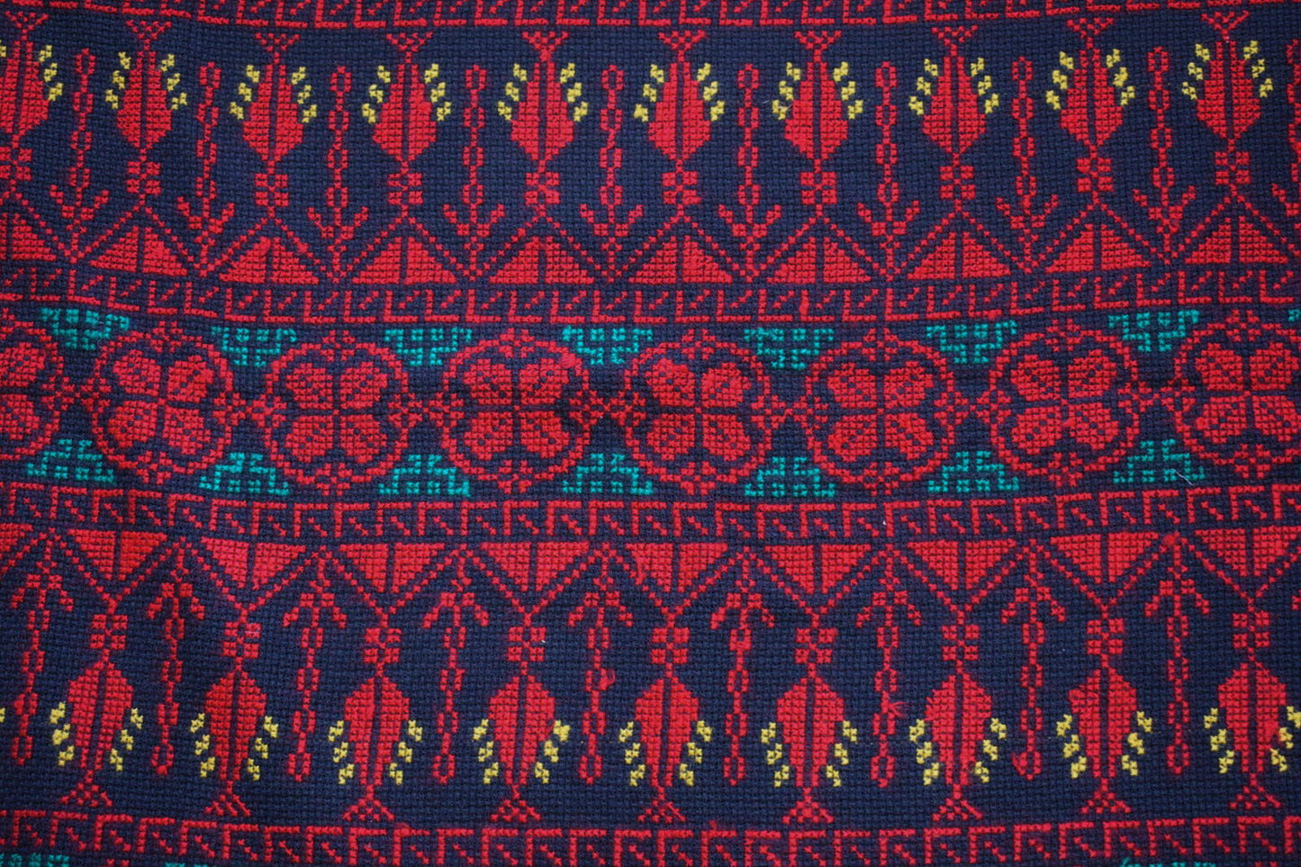 Egyptian Palestinian Bedouin Tablecloth-Hand Stitched embroidered  Tablecloth