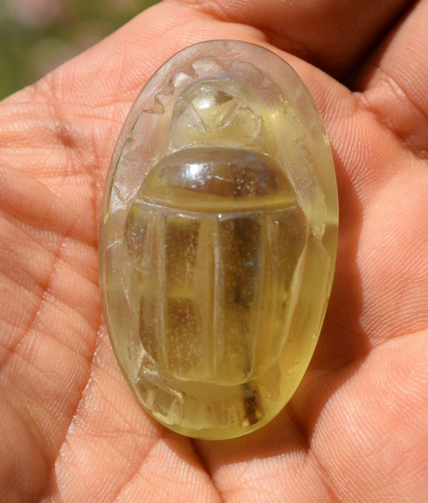 Libyan Desert Glass, Egyptian Scarab, Scarab Beetle, asteroids Impact, 151Carat