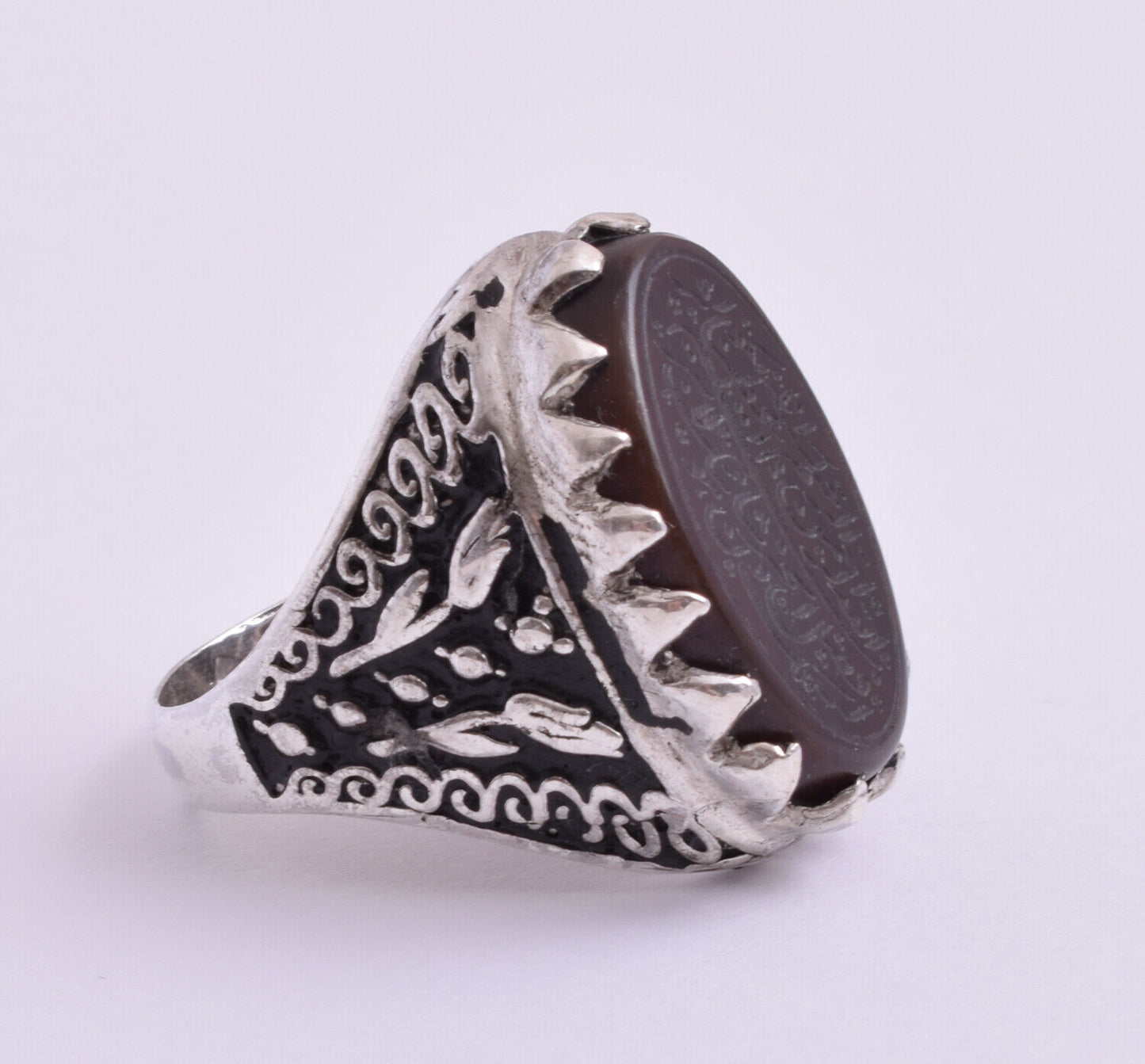 Islamic Yemeni Silver agate aqeeq aqiq men muslim ring -yemen عقيق