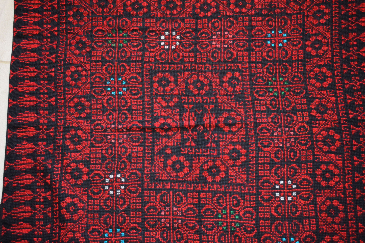 Egyptian Palestinian Bedouin Tablecloth-Hand Stitched embroidered  Tablecloth