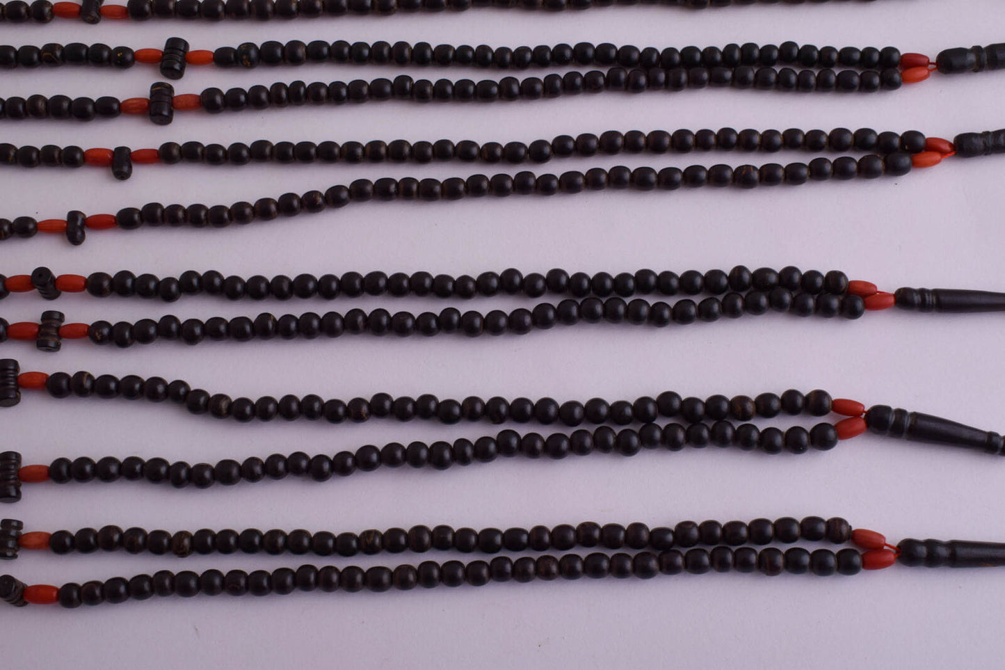 10 Prayer Beads-Antique black coral Yusr worry beads-komboloi-5mm beads