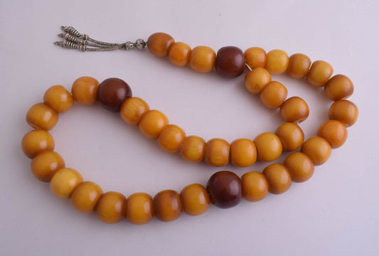 Vintage Prayer Beads-Egyptian Misky-Bakelite Beads Tasbih worry beads-398 gram