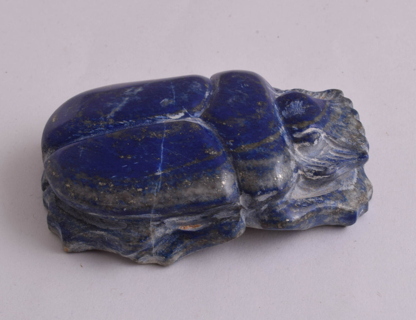 Egyptian Scarab-Carved Egyptian Lapis Lazuli Scarab- 3.1" /  173 gram