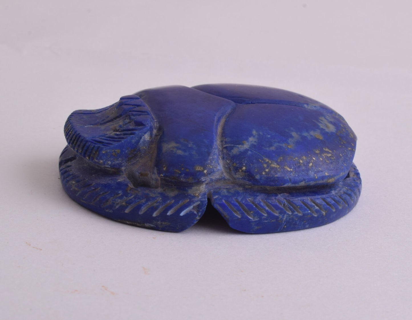 Egyptian Scarab-Carved Egyptian Lapis Lazuli Scarab- 2.3" /  91 gram