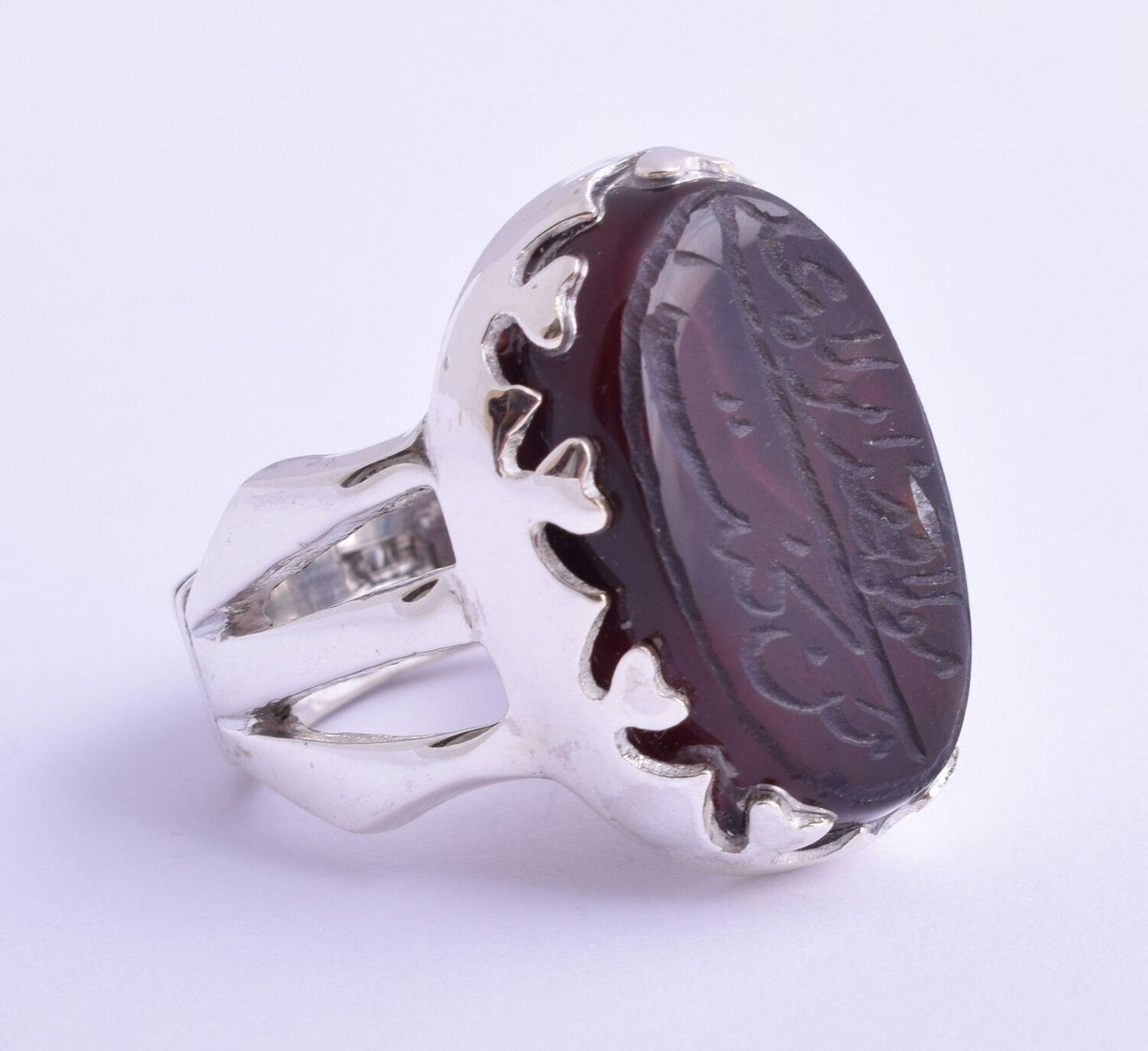 Yemeni Yemen kabdi Islamic agate aqeeq aqiq 925 Silver Men Ring- عقيق كبدي-DHL