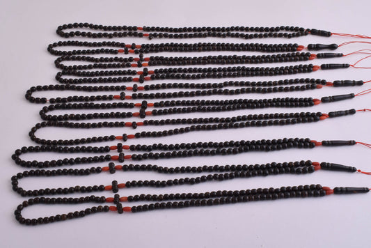 10 Prayer Beads-Antique black coral Yusr worry beads-komboloi-5mm beads