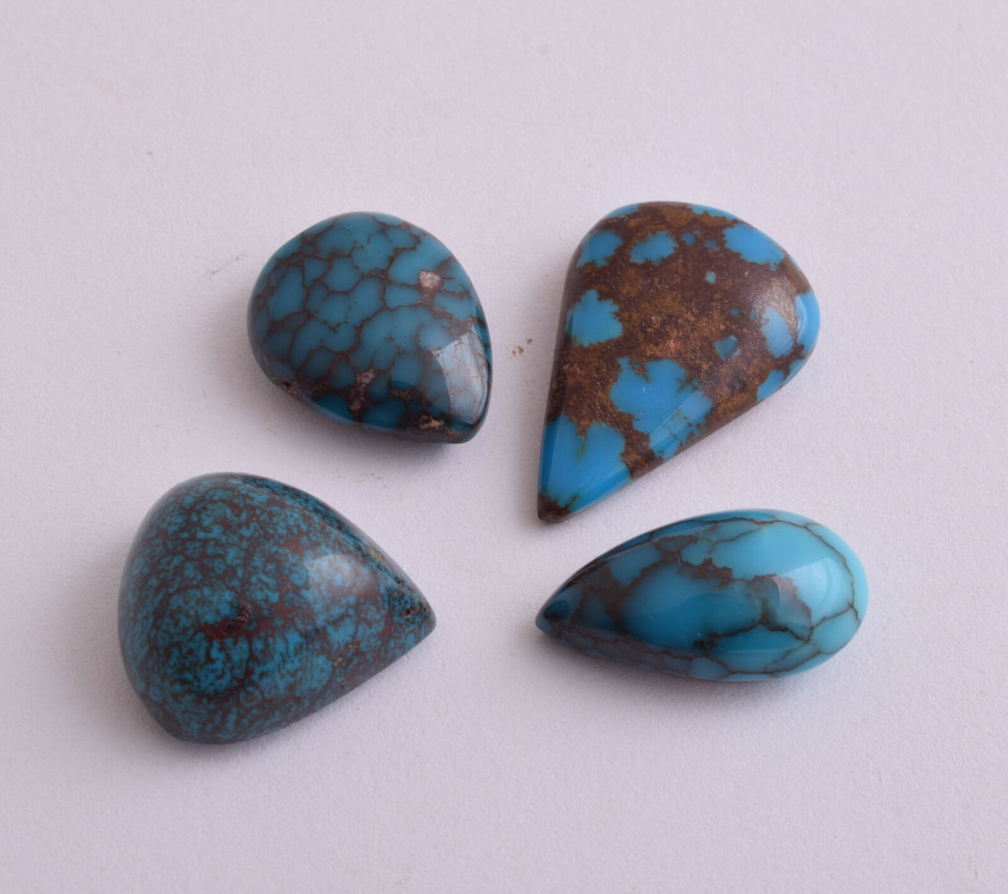 Egyptian Turquoise spiderweb Cabochon/  4 Cab cabochon stone- 78 Carats-Lot