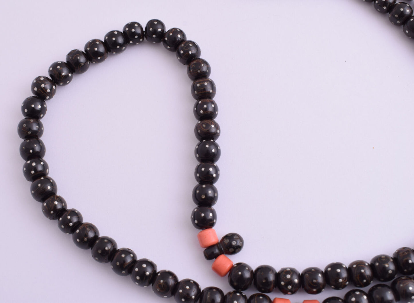 Antique black coral Yusr prayer beads-makawy Hejaz -106gr-يسر مكاوي قديم