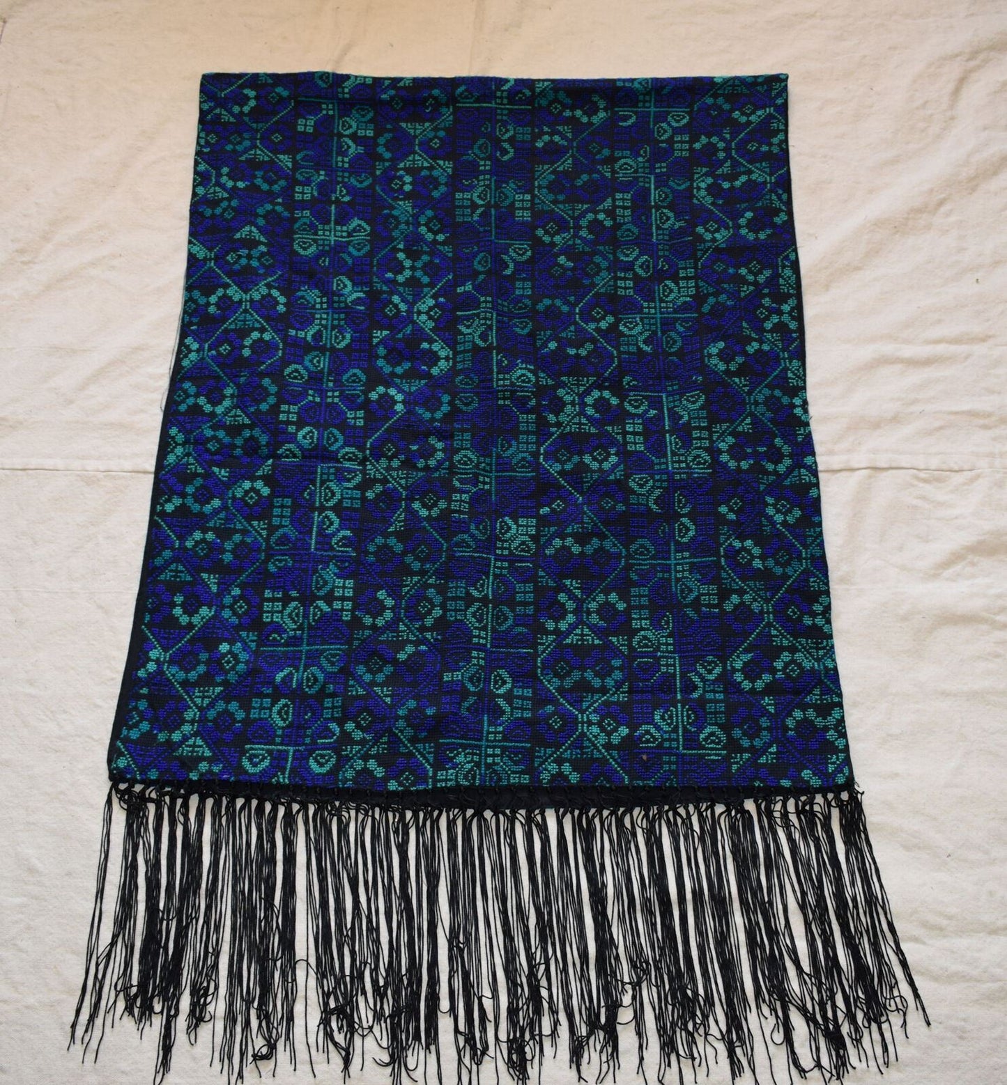 Hand Stitched embroidered Egyptian / Palestinian Bedouin Wrap Shawl Scarf