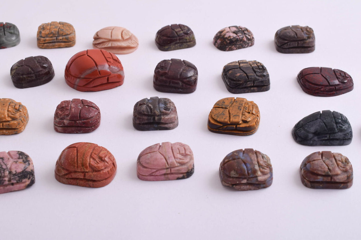 27 Egyptian Scarab-Hand Carved Egyptian Japser Scarab-Revival stone amulet