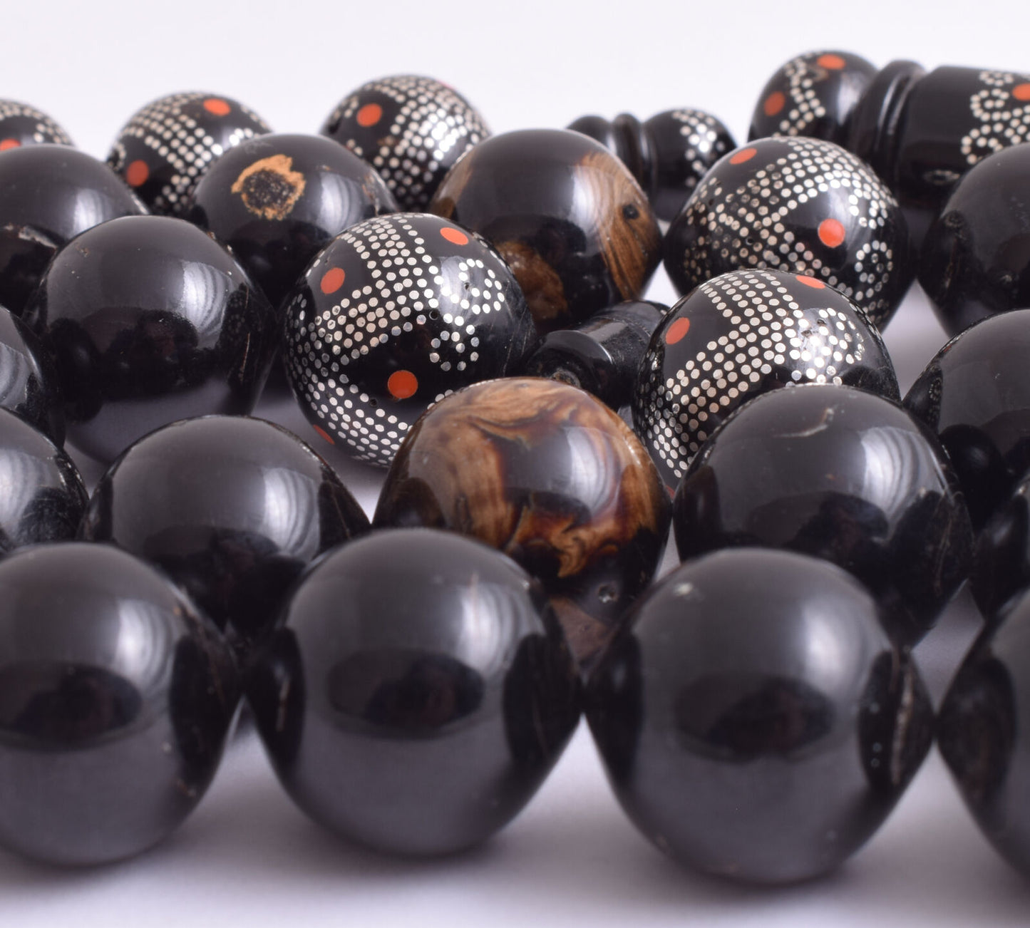 Black coral Islamic Prayer Beads-ُTasbih Worry Beads-18X18mm-180grams-يسر