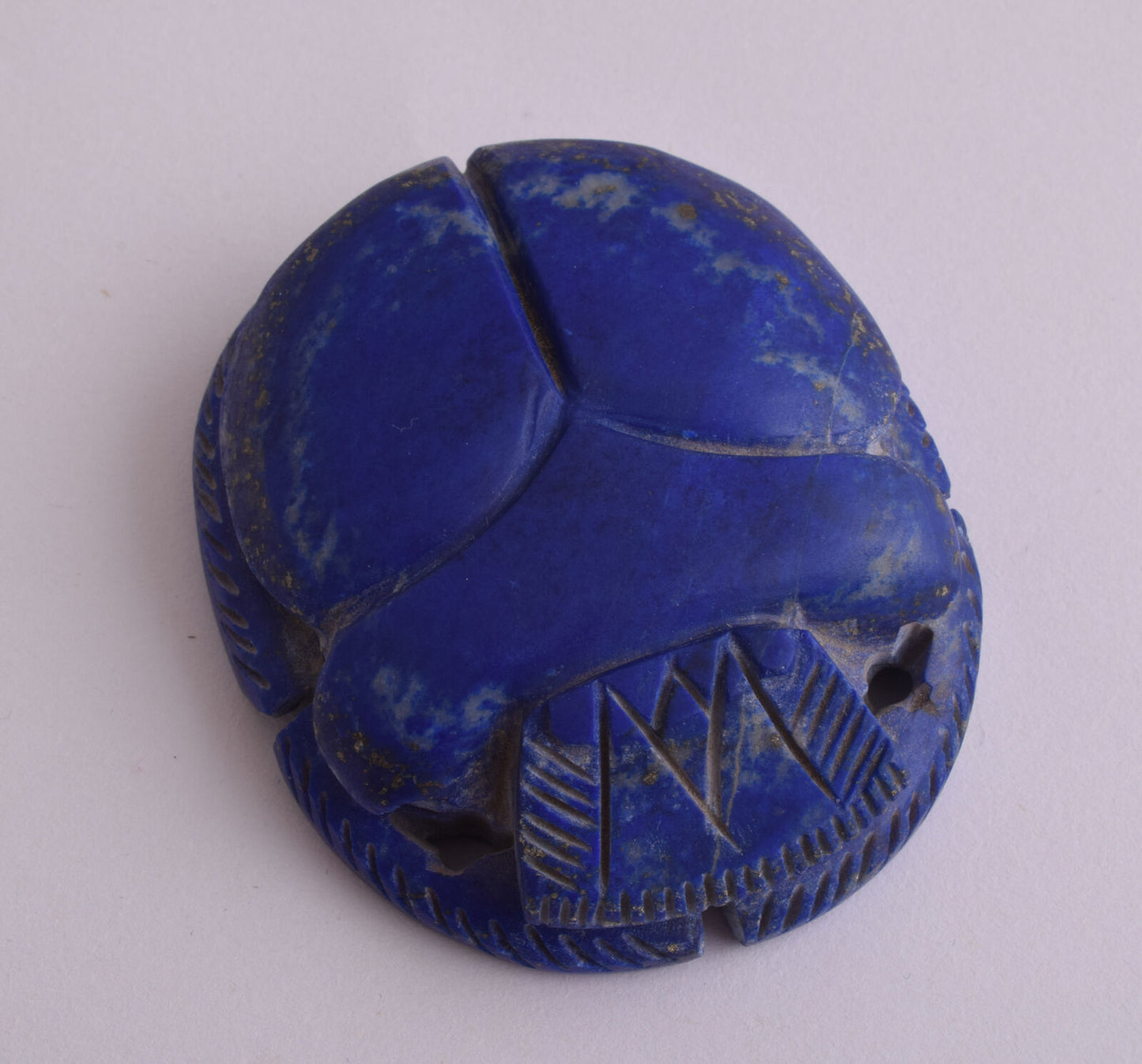 Egyptian Scarab-Carved Egyptian Lapis Lazuli Scarab- 2.3" /  91 gram