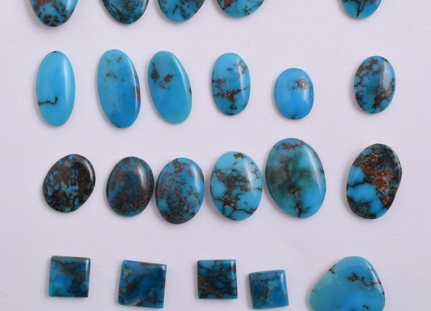 30 Egyptian Turquoise Cabochon/Spiderweb Cab Cabochon stone-189 Carats-WHOLESALE