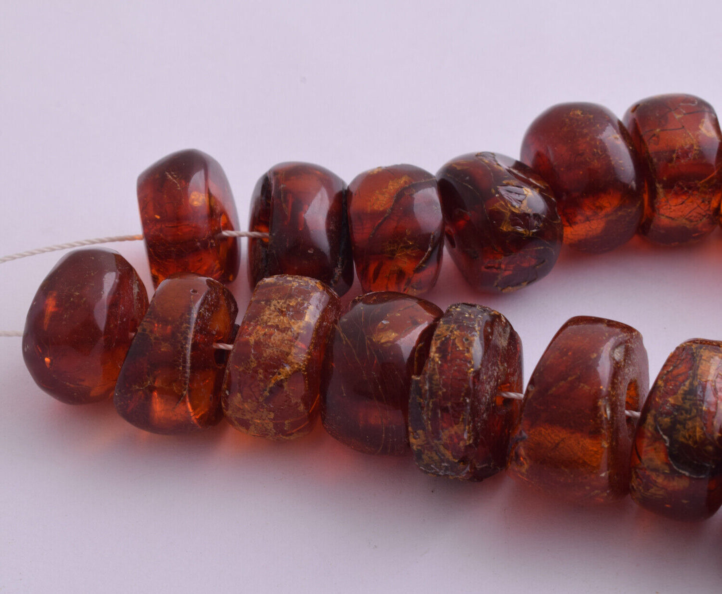 Vintage Natural genuine moroccan berber amber beads-49 gram