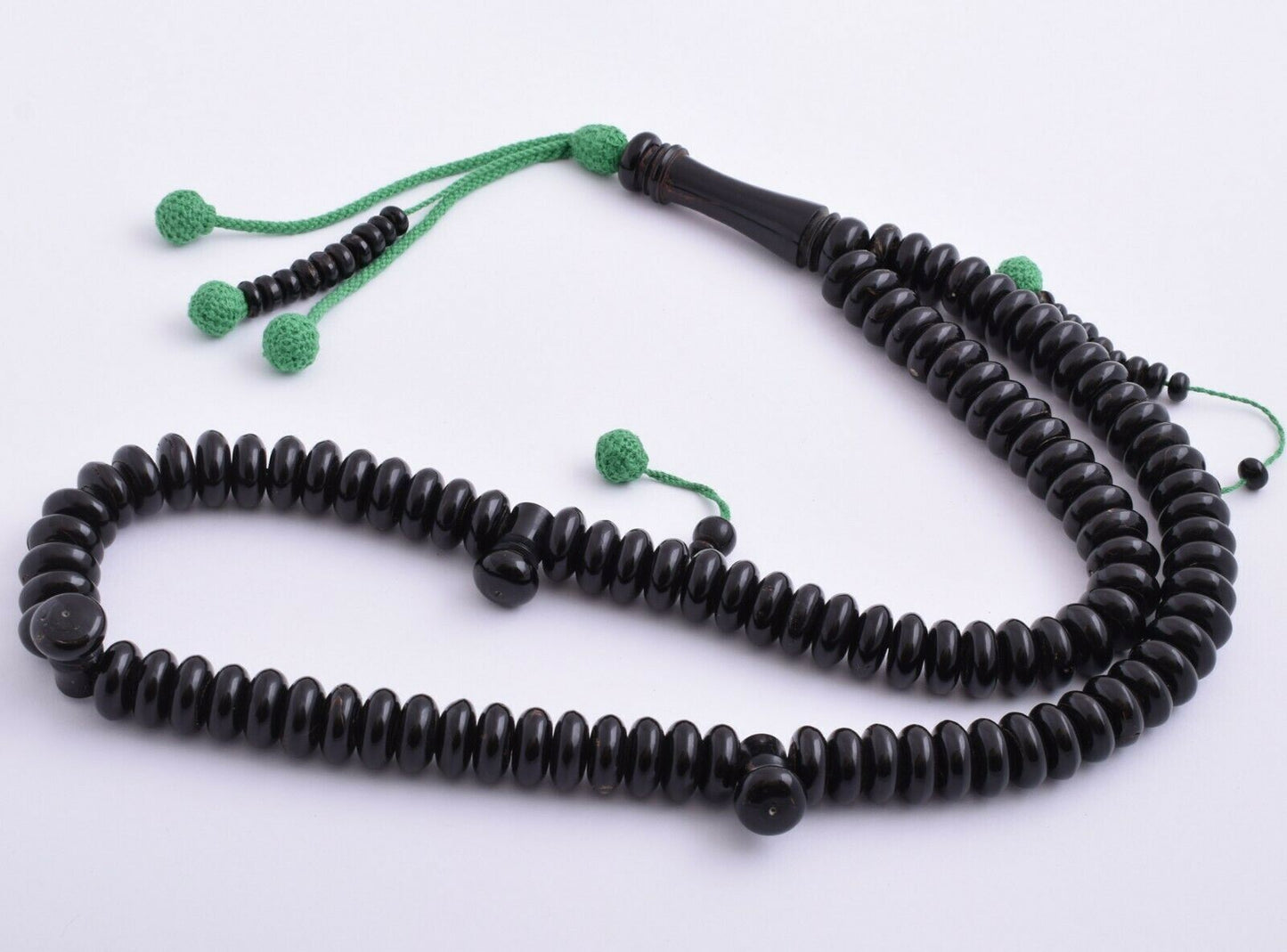 Prayer Beads- Black Coral-Yusr komboloi-Islamic Tasbih-سبحة يسر البحر الاحمر