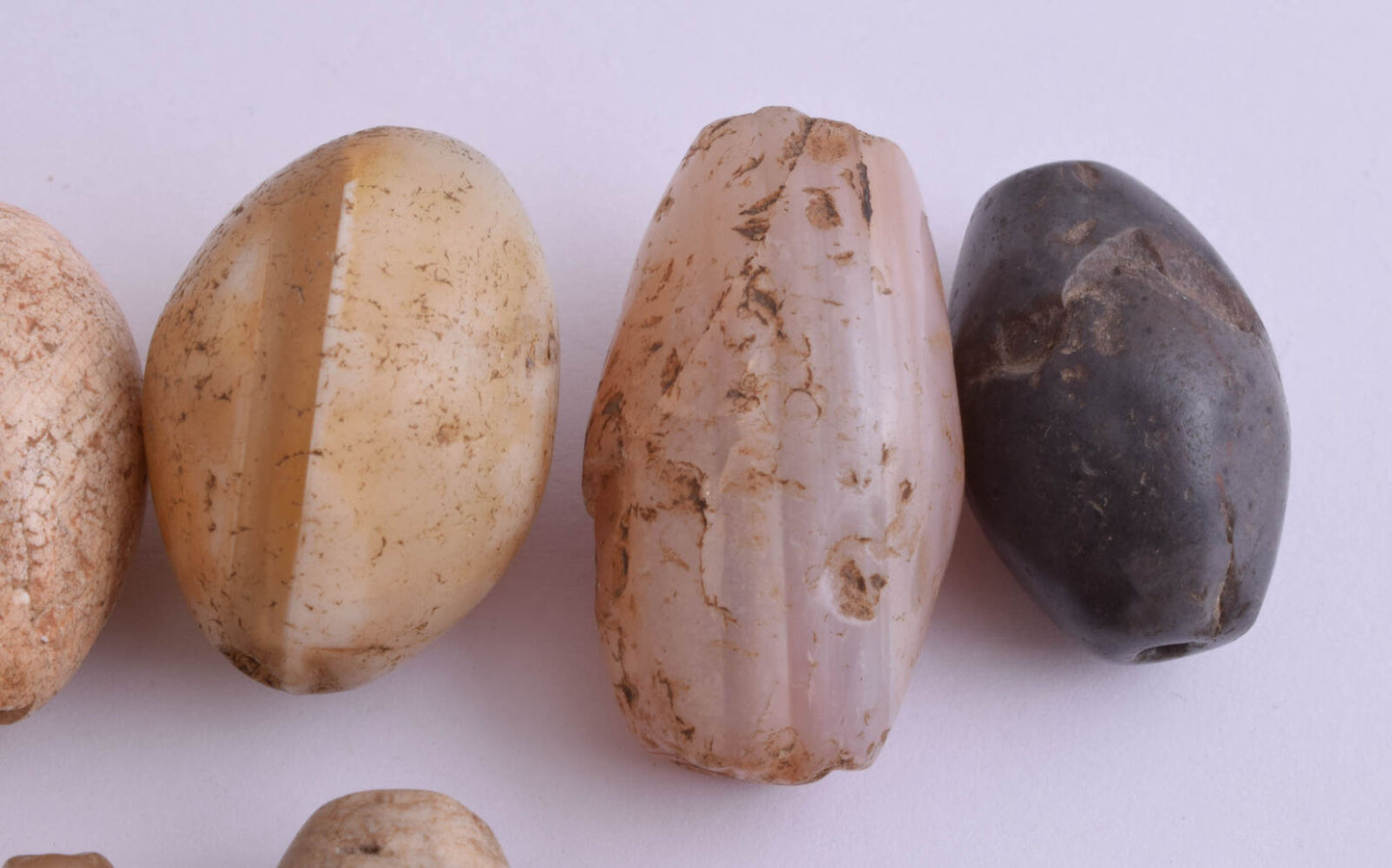 12 Antique ancient banded agate Carnelian beads-middle eastern