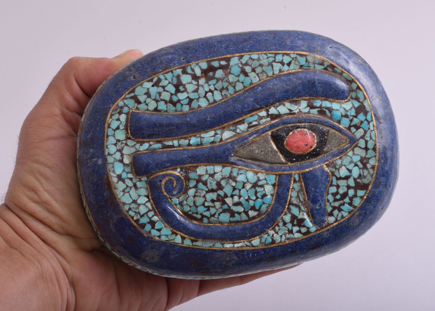 Egyptian Scarab-Eye of Horus-covered wz Egyptian Turquoise-Decorative-Large