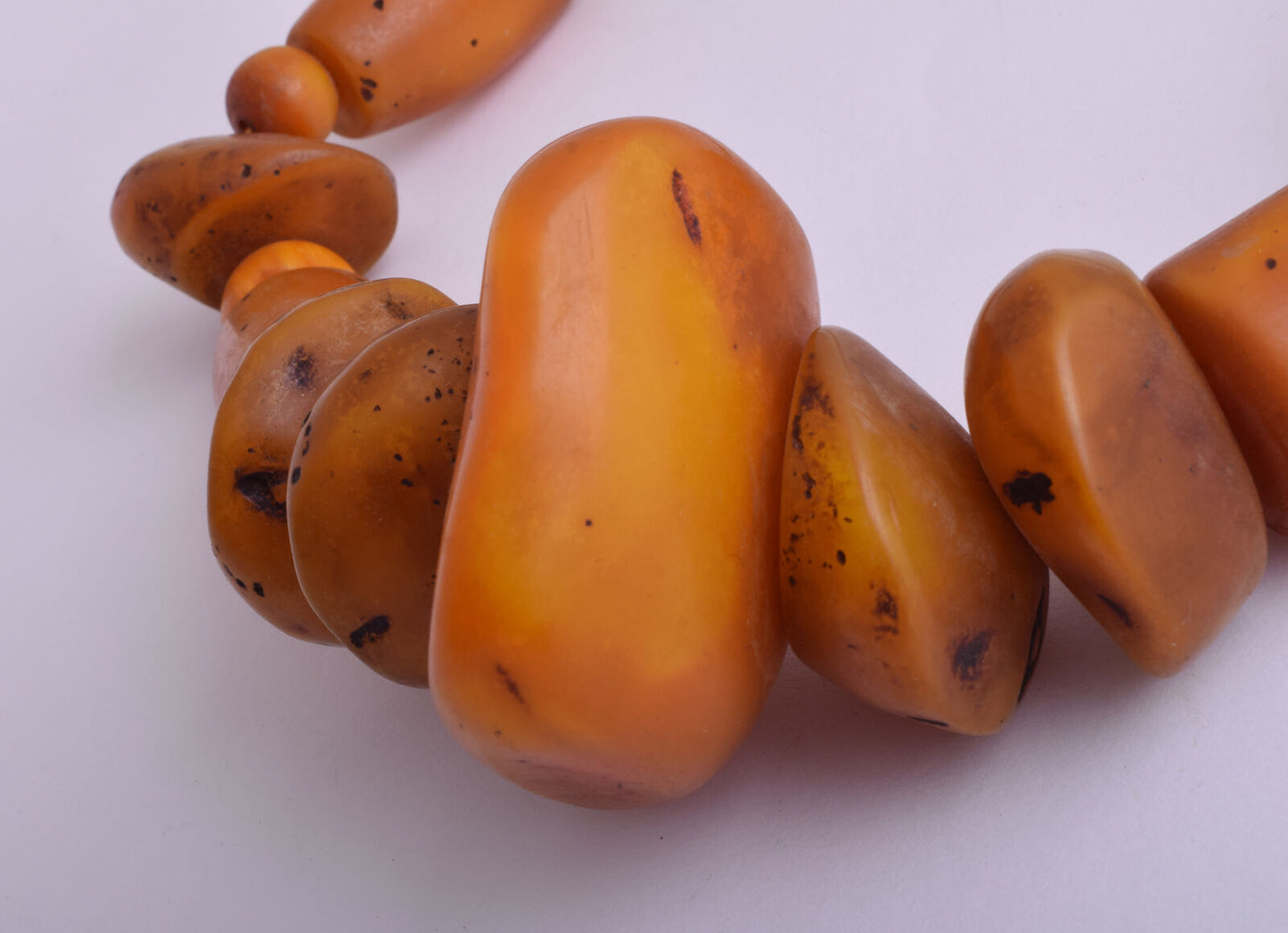 LARGE antique African Moroccan Amber Beads Strands-RESIN-FAUX amber- 570 gram