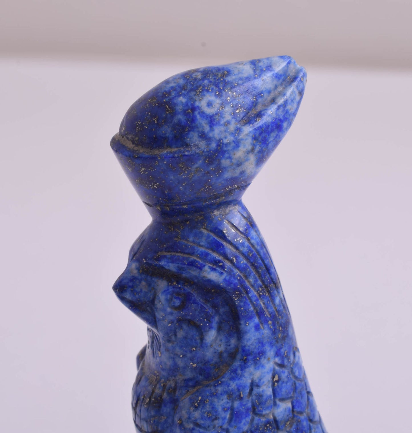 Egyptian Hand Carved Lapis Lazuli Horus falcon statue-Sculpture-Vintage