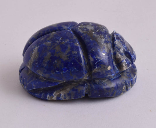 Egyptian Scarab-Carved Egyptian Lapis Lazuli Scarab- 2.3" /  124 gram