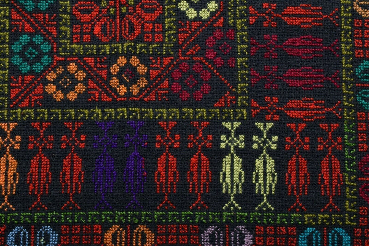 Hand Stitched embroidered Egyptian Palestinian Bedouin Tablecloth