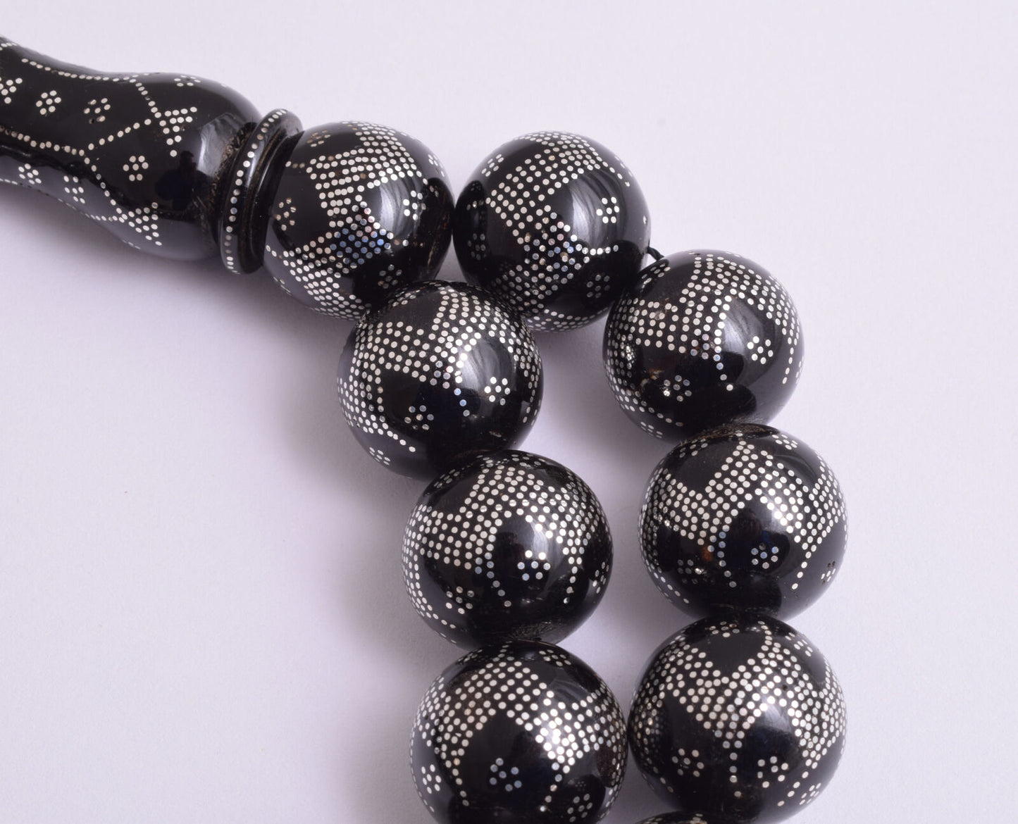 Black coral Islamic Prayer Beads-ُTasbih Worry Beads--20X19mm-234 grams-يسر