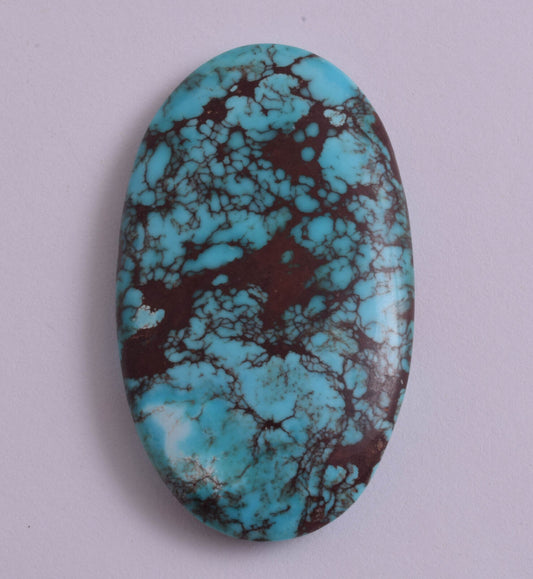 Egyptian Turquoise Cabochon/ Spiderweb Cab Cabochon stone 136 Carats/ 62mmX36mm