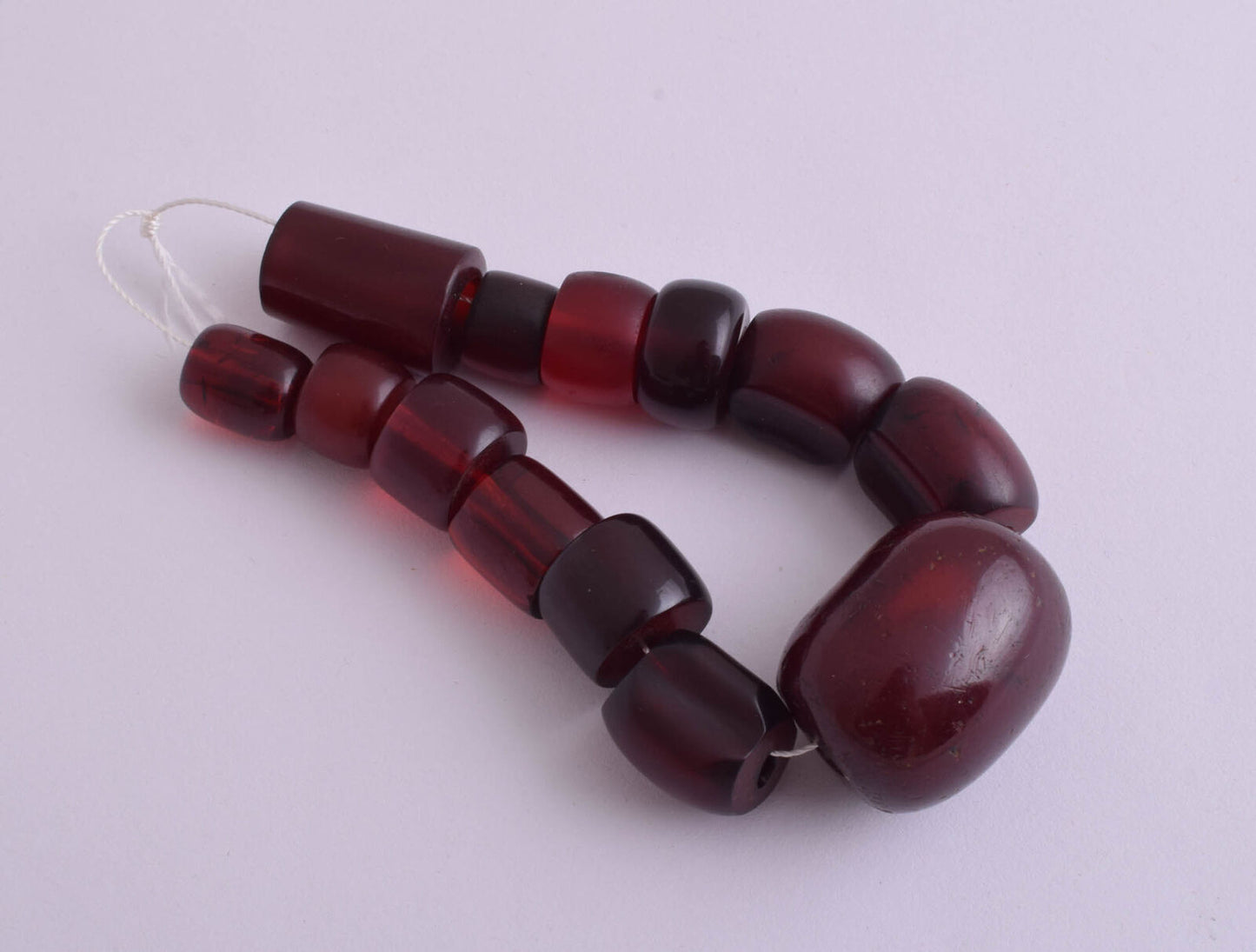 Antique genuine Cherry Amber Bakelite Faturan Beads