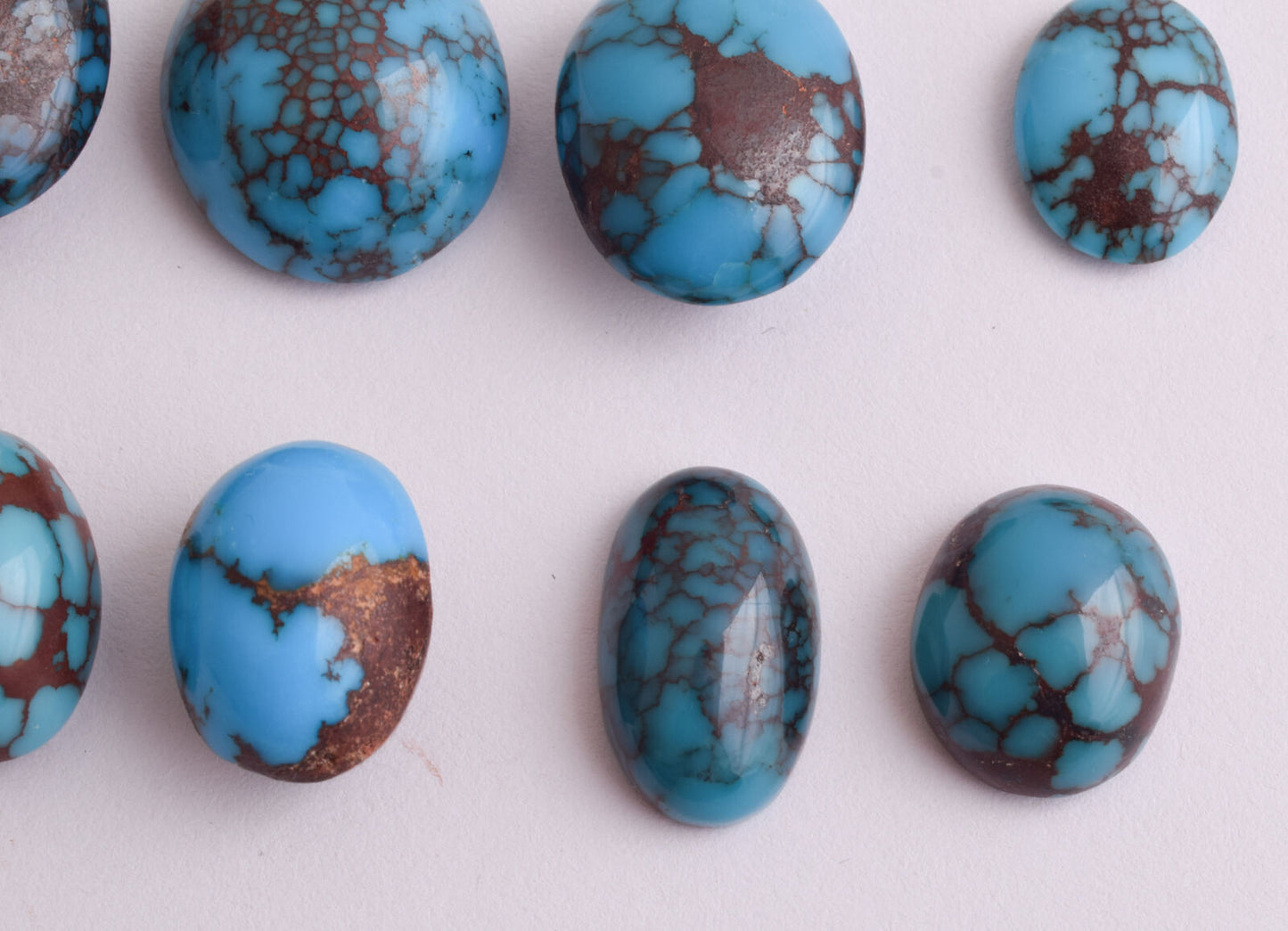 Egyptian Turquoise spiderweb Cabochon/ 8 Cab cabochon stone- 212 Carats-Lot