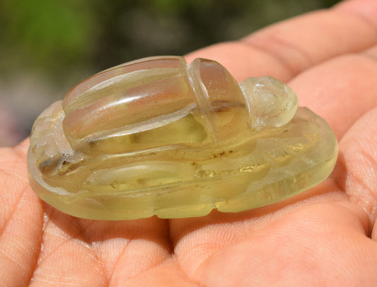 Libyan Desert Glass, Egyptian Scarab, Scarab Beetle, asteroids Impact, 151Carat