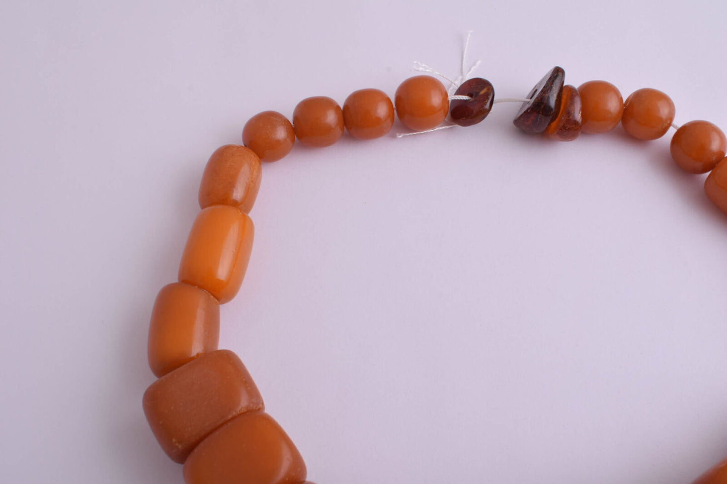 Antique Yemeni Cube pressed Butterscotch Amber Necklace-Trade Beads