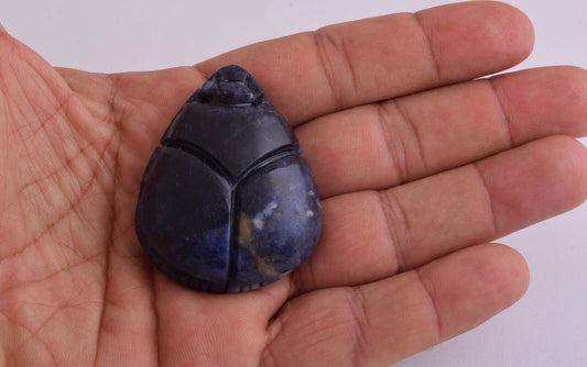 Egyptian Scarab-Hand Carved Egyptian Lapis Lazuli Scarab- 2" / 53 gram