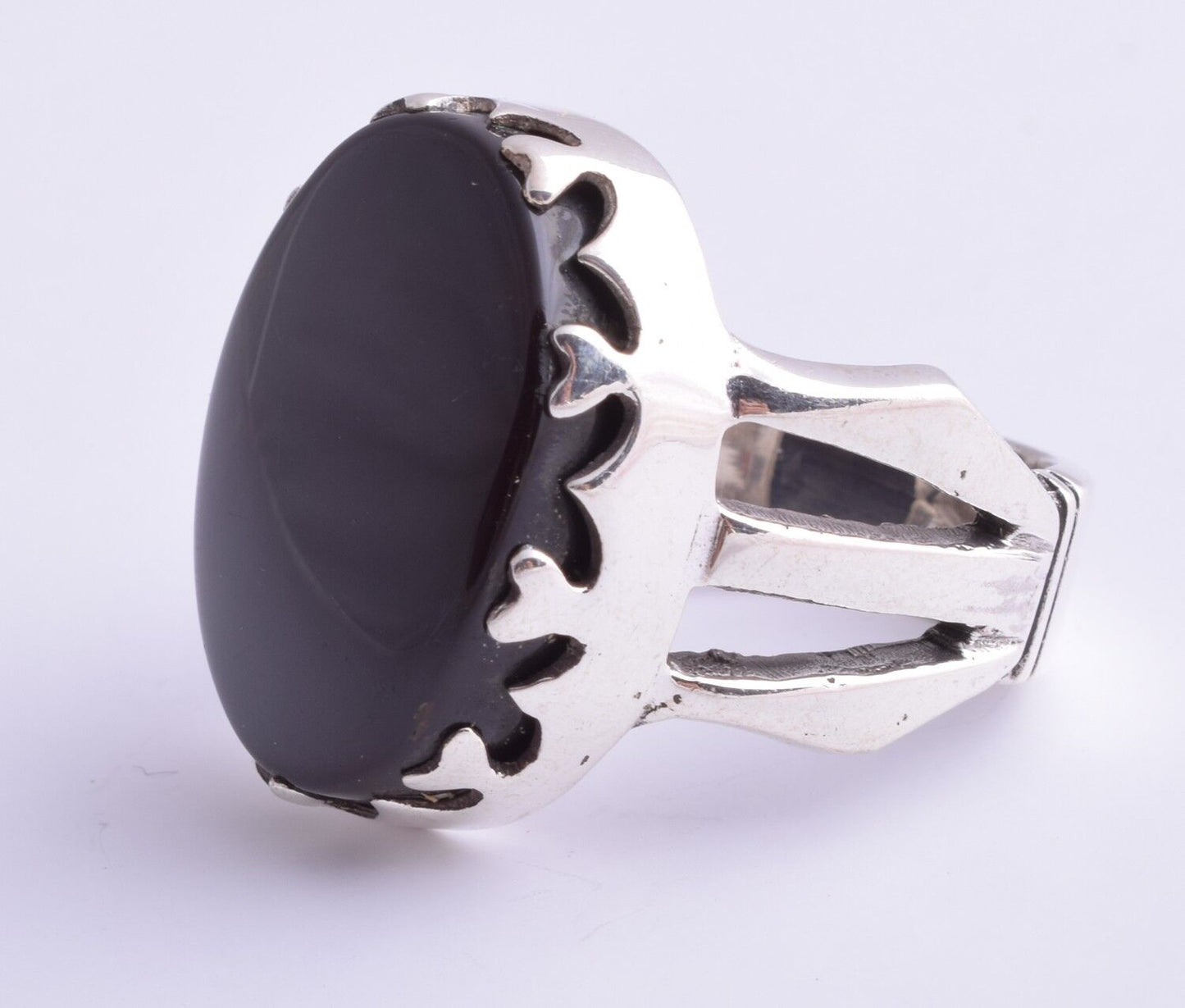 Yemeni Yemen kabdi agate aqeeq aqiq Silver Men Ring-Middle Eastern-عقيق كبدي-DHL