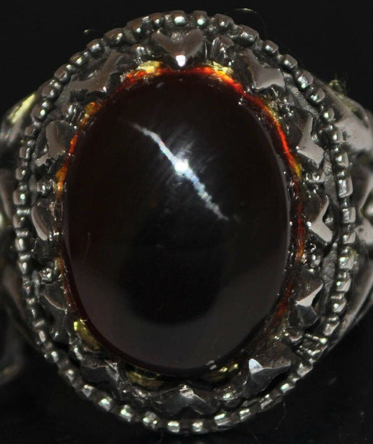 Yemeni Yemen kabdi agate aqeeq aqiq Silver Men Ring-Middle Eastern-عقيق كبدي-DHL