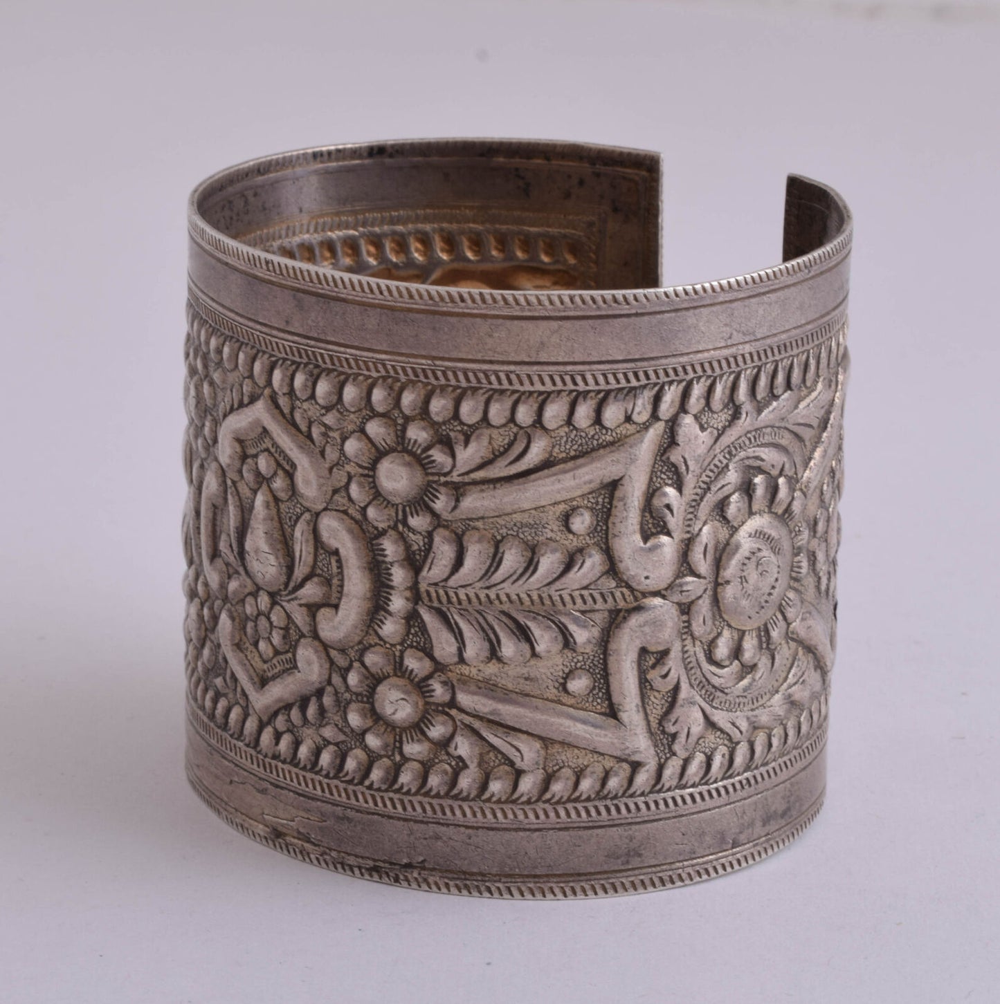 Vintage berber Bedouin silver bracelet Cuff-LIBYA