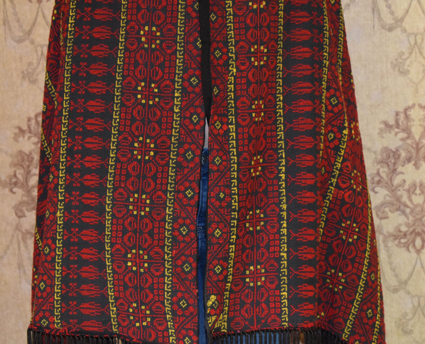 Palestinian Scarf, Embroidered Shawl, Egyptian Shawl, Bedouin Scarf, Hand Woven