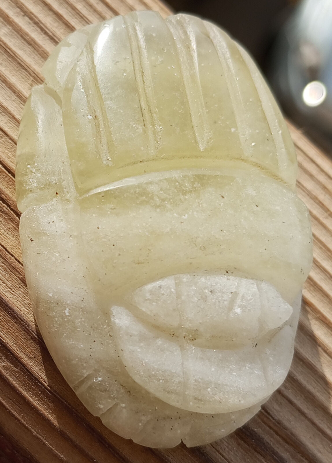 Libyan Desert Glass, Egyptian Scarab, Scarab Beetle, asteroids Impact- 140 Carat