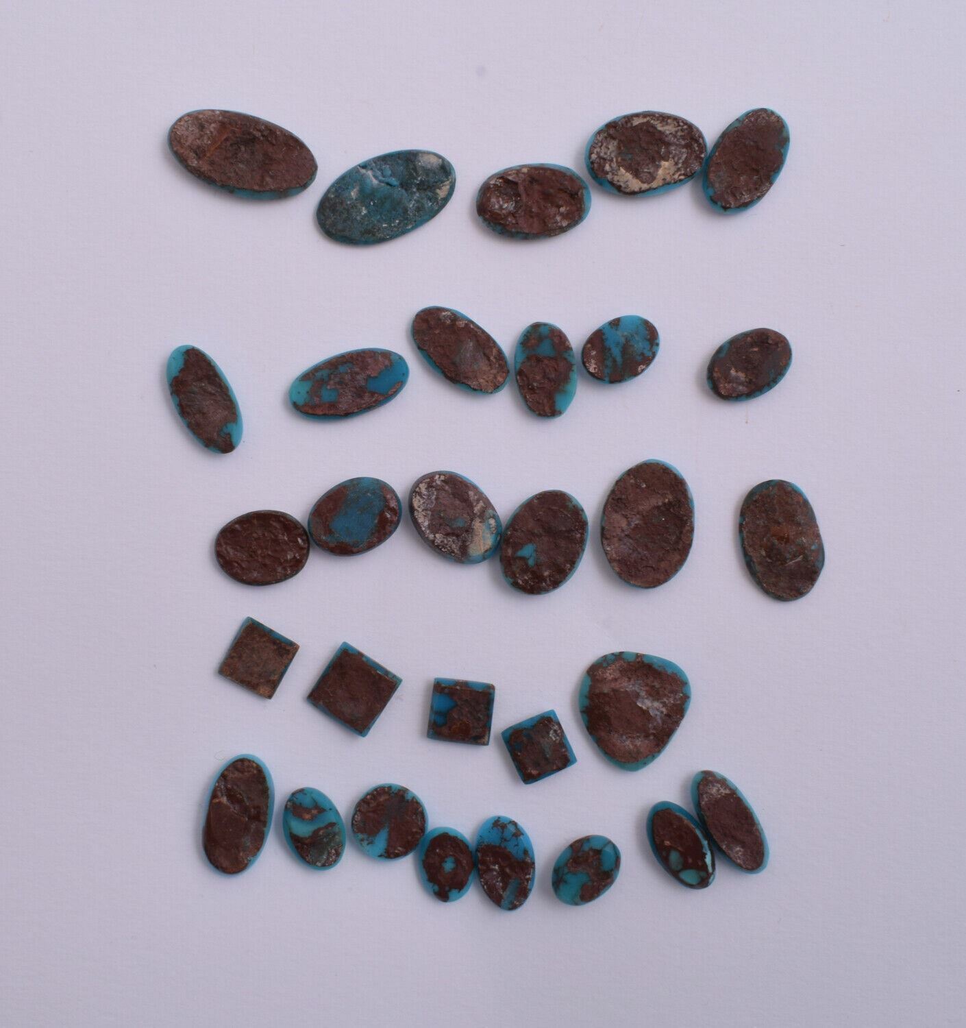 30 Egyptian Turquoise Cabochon/Spiderweb Cab Cabochon stone-189 Carats-WHOLESALE