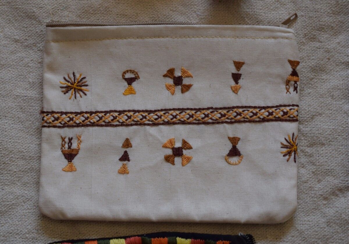 7X Hand stitched embroidered/ beaded Egyptian Bedouin Siwa Purse bags