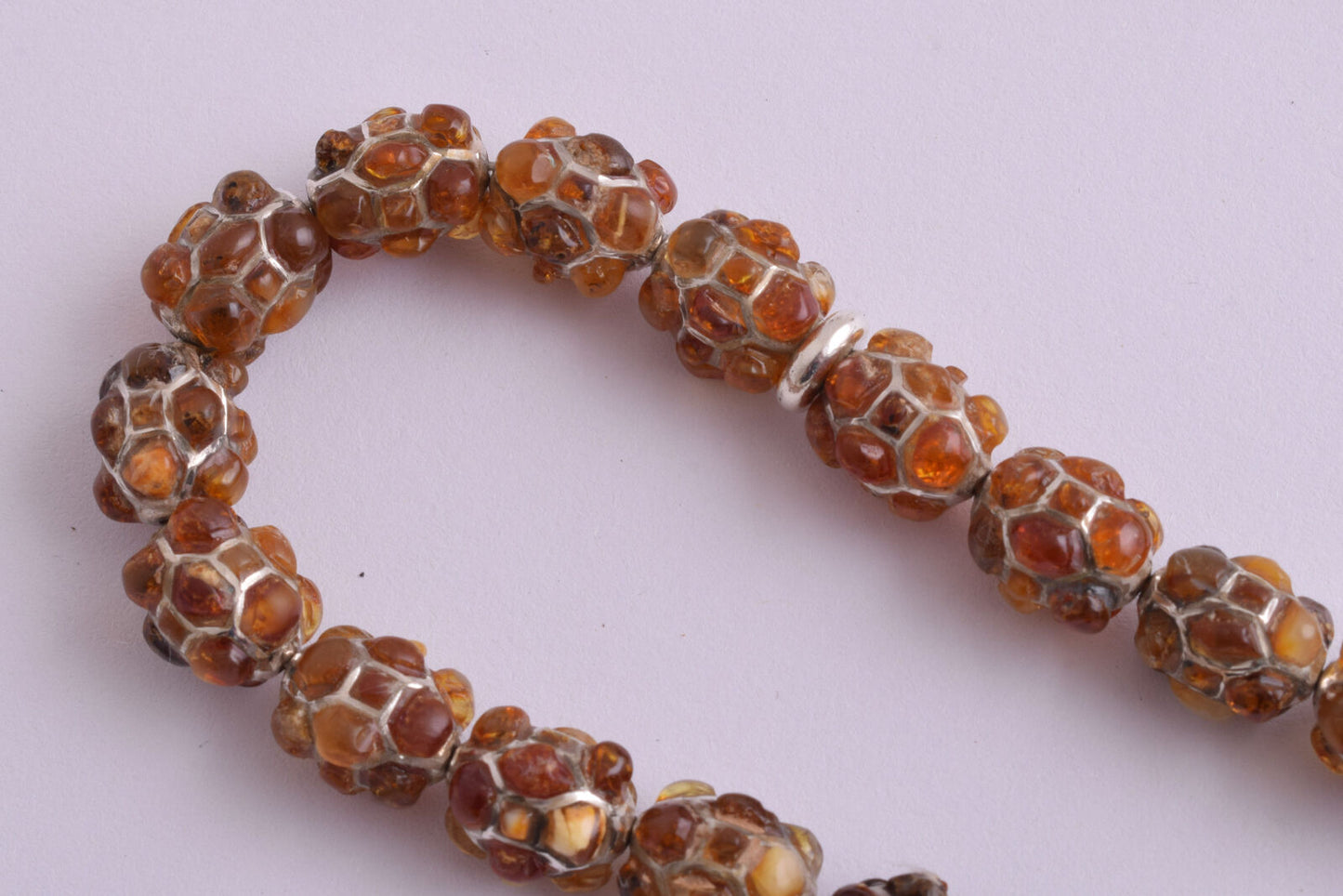 Amber sterling silver Islamic inlaid prayer beads,muslim Kahraman Tasbih